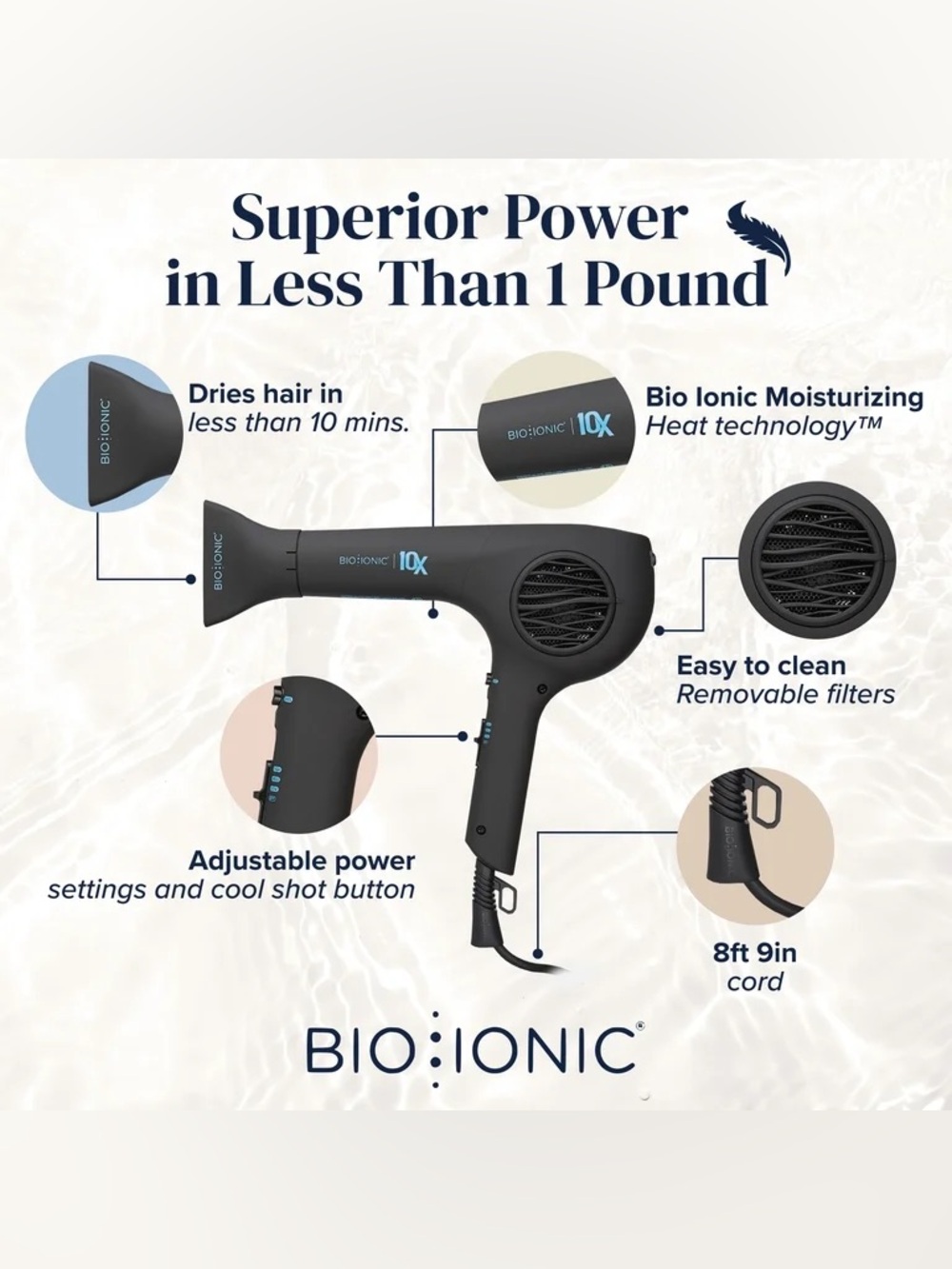 Bio Ionic 10X Professional Hair Dryer - Picture 2 of 4